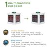 Cube Timer ABS 3 Buttons 1.4in 4 Sided Digital Countdown Stopwatch for Private Poker Chess Casinos Timer (White) view 3