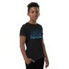 1980s Chevy Monte Carlo SS Custom Classic Car Club Youth Short Sleeve T-Shirt Black view 3