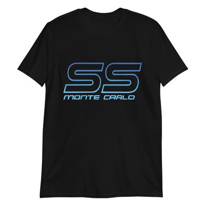 1980s Chevy Monte Carlo SS Custom Classic Car Club T-Shirt Black