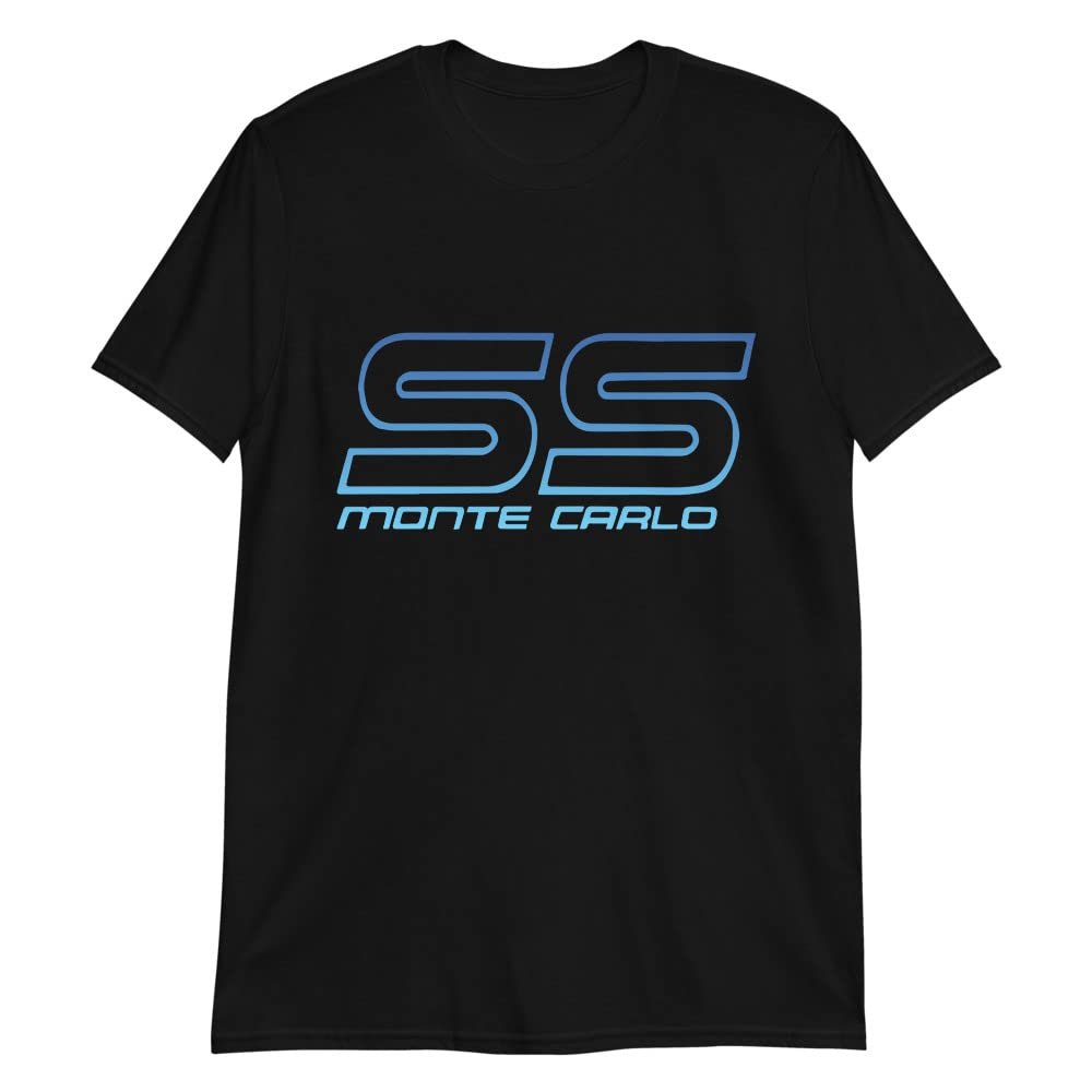 1980s Chevy Monte Carlo SS Custom Classic Car Club T-Shirt Black