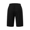 FUMOOD Womens Casual Bermuda Shorts Knee Length Elastic Waist Summer Cotton Shorts Comfy Yoga Workout Lounge Shorts Black view 3