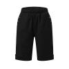 FUMOOD Womens Casual Bermuda Shorts Knee Length Elastic Waist Summer Cotton Shorts Comfy Yoga Workout Lounge Shorts Black view 4