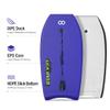 GEAVESS Bodyboard 33-inch/37-inch/42-inch Premium IXPE Body Board with Coiled Wrist Leash, Super Lightweight EPS Core and HDPE Slick Bottom, Perfect Surfing for Kids Teens and Adults(Blue, 37inch) view 2