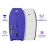 GEAVESS Bodyboard 33-inch/37-inch/42-inch Premium IXPE Body Board with Coiled Wrist Leash, Super Lightweight EPS Core and HDPE Slick Bottom, Perfect Surfing for Kids Teens and Adults(Blue, 37inch) view 3