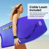 GEAVESS Bodyboard 33-inch/37-inch/42-inch Premium IXPE Body Board with Coiled Wrist Leash, Super Lightweight EPS Core and HDPE Slick Bottom, Perfect Surfing for Kids Teens and Adults(Blue, 37inch) view 4