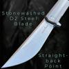 TACTICAL GEARZ Titanium Pocket Knife for EDC, Solid Tc4 Titanium Handle, Stonewashed D2 Steel Blade, Includes Sheath (Titan) view 2
