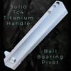 TACTICAL GEARZ Titanium Pocket Knife for EDC, Solid Tc4 Titanium Handle, Stonewashed D2 Steel Blade, Includes Sheath (Titan) view 4