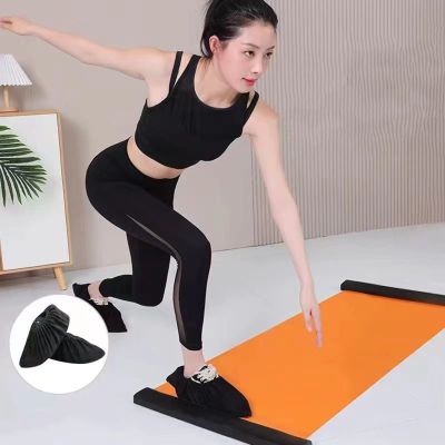IMPREC Slide Board, Sliding Booties,with End Stops Adjustable Length Training Sliding Board for Low-Impact Indoor Home Workouts and Balance Training (Color : Orange, Size : 2.0m)