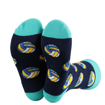 PWHAOO 1 Pair Funny Volleyball Socks Gift for Volleyball Player Gift Volleyball Team Gift Volleyball Coach (volleyball green socks)