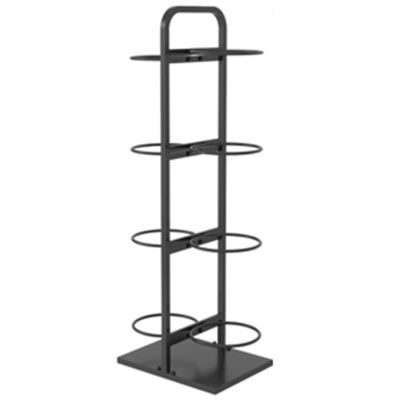 WIGING Basketball Storage Rack, Sports and Fitness Equipment Storage Rack, Toy/Sports Gear Storage Indoor/Outdoor Shelf (Color : Black, Size : 40x30x116cm)