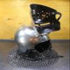 Antique Custom SCA HNB 18 Gauge Steel Medieval Combat Pig Faced Bascinet Helmet Hallween Chain Mail Helmet view 3