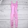 Alvivi Kids Girls Sleeveless Dance Leotard Jumpsuit Full Length Bodysuit Metallic Gymnastics Costumes Pink 10-12 Years view 4