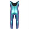 Alvivi Kids Girls Sleeveless Dance Leotard Jumpsuit Full Length Bodysuit Metallic Gymnastics Costumes Colorful 3-4 Years view 2