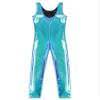 Alvivi Kids Girls Sleeveless Dance Leotard Jumpsuit Full Length Bodysuit Metallic Gymnastics Costumes Colorful 3-4 Years view 4