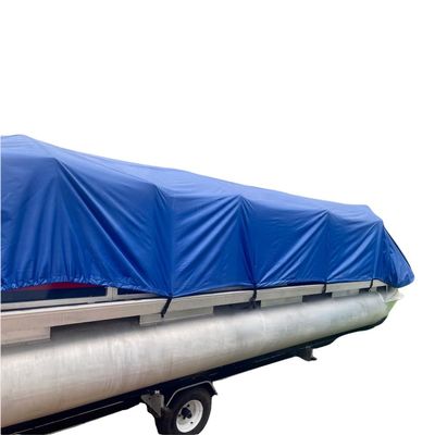 PONTOON BOAT SOLUTIONS, 22'-26' Ultimate Pontoon Boat Canvas Solution with 6" Rise with 18 Gator Bites