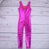 Alvivi Kids Girls Sleeveless Dance Leotard Jumpsuit Full Length Bodysuit Metallic Gymnastics Costumes Rose 3-4 Years view 4