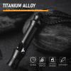 TISUR Titanium Emergency Whistle,EDC Safety Whistles Necklace Loud up to 120db,Survival Whistles for Survival,Hiking,Camping,Pets Training (Black(1-Pack)) view 3