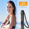 TISUR Titanium Emergency Whistle,EDC Safety Whistles Necklace Loud up to 120db,Survival Whistles for Survival,Hiking,Camping,Pets Training (Black(1-Pack)) view 4