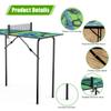 MOOTHLION Small Ping Pong Table Foldable with Net, Preassembled and Multi Use Kids Ping Pong Table view 2