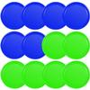 Coopay 12 Pieces Home Air Hockey Pucks 2.5 Inches Heavy Replacement Pucks for Game Tables Equipment Accessories, 12 Grams (Blue and Green) view 1