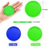 Coopay 12 Pieces Home Air Hockey Pucks 2.5 Inches Heavy Replacement Pucks for Game Tables Equipment Accessories, 12 Grams (Blue and Green) view 2