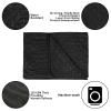 LOOGU Camping Wool Waterproof Blanket - Quilted, Extra Thick Fleece, Warm, Windproof, Sandproof, Ideal for Outdoor Camping, Hiking, Hunting, Survival, Backpacking, Picnicking, Beachesl, Dogs, Car view 4
