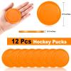 Coopay 12 Pieces Home Air Hockey Pucks 2.5 Inches Heavy Replacement Pucks for Game Tables Equipment Accessories, 12 Grams (Orange) view 2