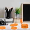 Coopay 12 Pieces Home Air Hockey Pucks 2.5 Inches Heavy Replacement Pucks for Game Tables Equipment Accessories, 12 Grams (Orange) view 3