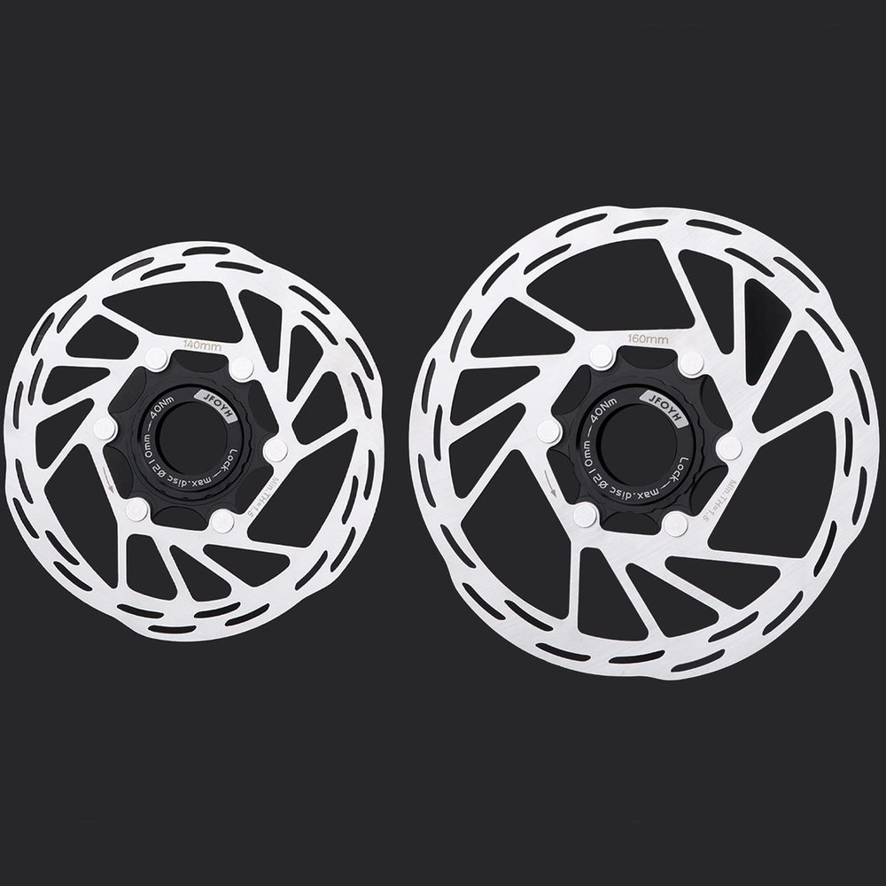 JFOYH 140mm and 160mm Centerlock Disc Brake Rotor with Locking, 1.8mm Thickness - 140mm+160mm[2 PACK]