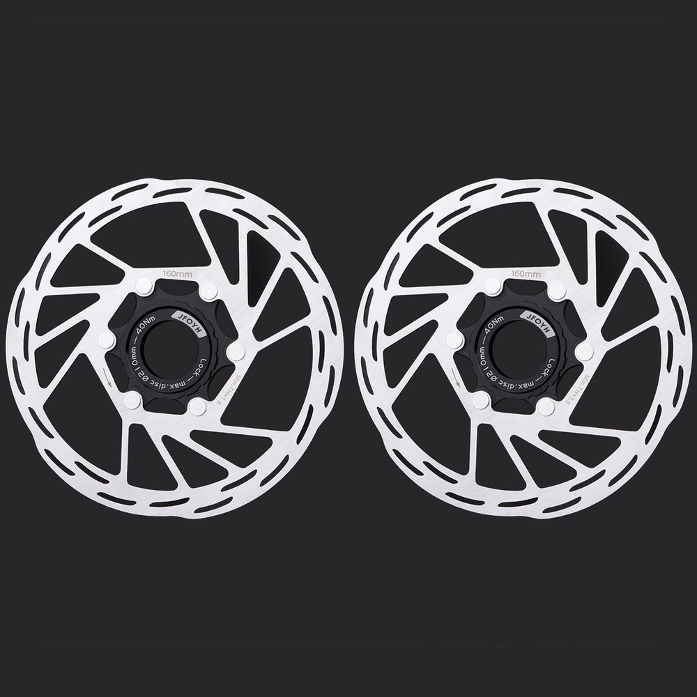 JFOYH 160mm Centerlock Disc Brake Rotor with Locking, 1.8mm Thickness - 160mm[2 PACK]