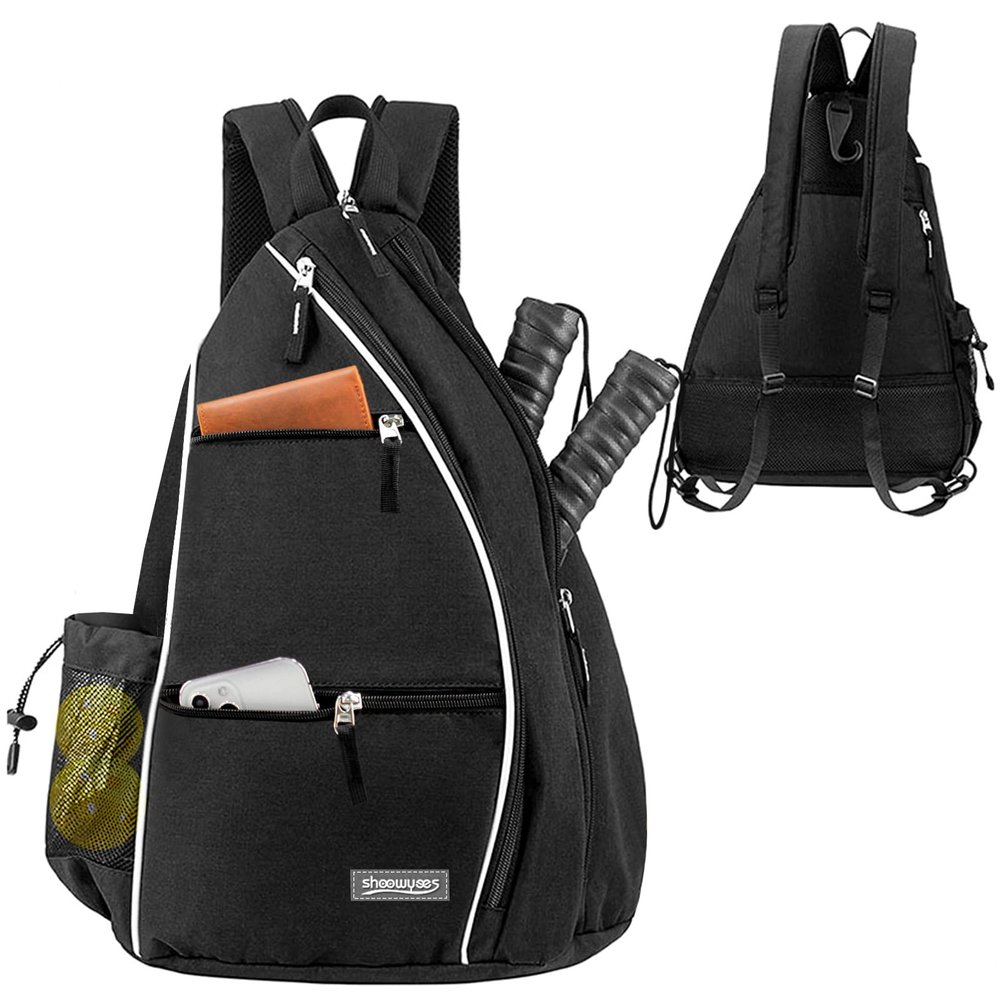 shoowyees Pickleball Tennis Bag Backpack for Men Women - Sports Crossbody Franklin Pickle Ball Tennis Travel Sling Bag