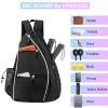 shoowyees Pickleball Tennis Bag Backpack for Men Women - Sports Crossbody Franklin Pickle Ball Tennis Travel Sling Bag view 4