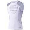 Cabasse Youth Chest Protector, Heart-Guard/Sternum Protection Shirt for Baseball, Football, T Ball, Lacrosse (Large, White/Grey (Crewneck)) view 1