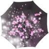 ZAEGO Umbrellas for Rain Double Layer Inverted Umbrella Flower Windproof Reverse Umbrella with C-Shaped Handle Waterproof Stick Umbrella Umbrellas for Rain Windproof (Color : Black) view 3