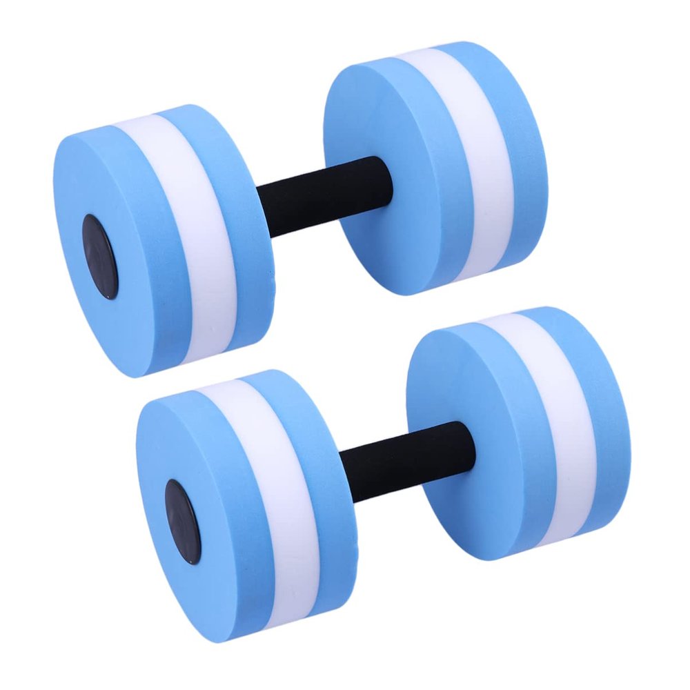 Kids Outdoor Toys 2pcs Aquatic Exercise Dumbells Water Aerobics Fitness Barbells EVA Foam Water Hand Bars Pool Exercises Loss Outdoor Playset