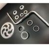 Bicycle Gas Frame 2.4L fuel tank, 26" suspension fork with headset and One Piece Crank 2'' Cup Wide Pedal Crank Kit view 4