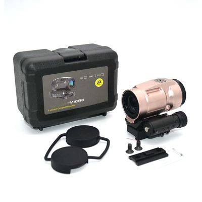 Tactical 3X Magnifier Scope for 1x20mm Red Dot Sight,3x22mm Compact Push-Button Mount for 20mm Rail Mount Hunting Accessories