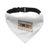 80's Cassette Tape Pet Bandana Collar - Music Print Scarf Collar - Cool Art Dog Bandana - S view 1