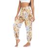 Aflyko Easter Women Dance Pants Cute Bunny Rabbits Boho Trousers Yoga Hip Hop Loose Fit Sweatpants Breathable Lounge Harem Pants M view 1
