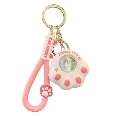 Vlmazlm Cat Cool Keychains Astronaut Kawaii Key Chavin with Sunset Light,Cute Rabbit Keychains Pendant Car Keychains (pink)
