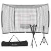 Soozier 17' x 5.5' Baseball Net with Strike Zone, Tee, Caddy, and Carry Bag for Pitching and Hitting, Portable Extra Large Softball and Baseball Training Equipment view 1