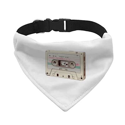 Retro Vintage Pet Bandana Collar - Retro Music Scarf Collar - Cool Dog Bandana - XL