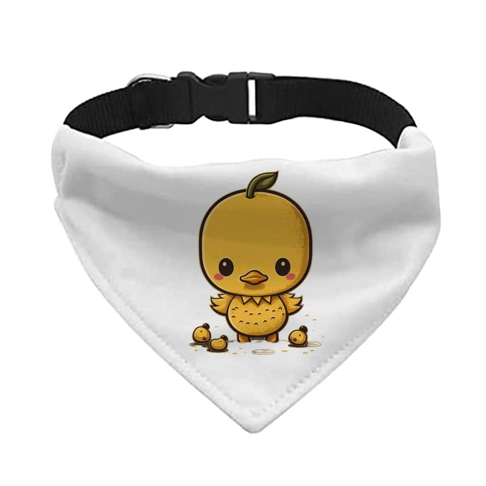 Baby Duck Pet Bandana Collar - Cool Funny Scarf Collar - Cute Design Dog Bandana - S