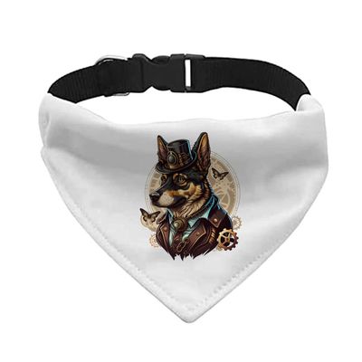 German Shepherd Pet Bandana Collar - Graphic Scarf Collar - Cool Art Dog Bandana - S