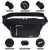 Waist Pack Bag Fanny Pack for Men&Women Hip Bum Bag with Adjustable Strap for Outdoors Workout Traveling Casual Running Hiking Cycling (New Black) view 3