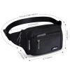 Waist Pack Bag Fanny Pack for Men&Women Hip Bum Bag with Adjustable Strap for Outdoors Workout Traveling Casual Running Hiking Cycling (New Black) view 4