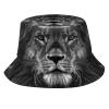 Cool Lion Pattern Bucket Hats Fashion Sun Cap Packable Outdoor Fisherman Hat for Women and Men view 1