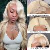 Neeamy Blonde Lace Front Wig Human Hair 13x4 HD 613 Body Wave Lace Front Wig for Women (20Inch) view 2