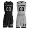 Mens Reversible Basketball Jersey Custom Basketball Uniform for Youth Athletic Practice Game Sport Shirts with Team Name Number Logo Black-Grey view 1