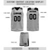 Mens Reversible Basketball Jersey Custom Basketball Uniform for Youth Athletic Practice Game Sport Shirts with Team Name Number Logo Black-Grey view 2